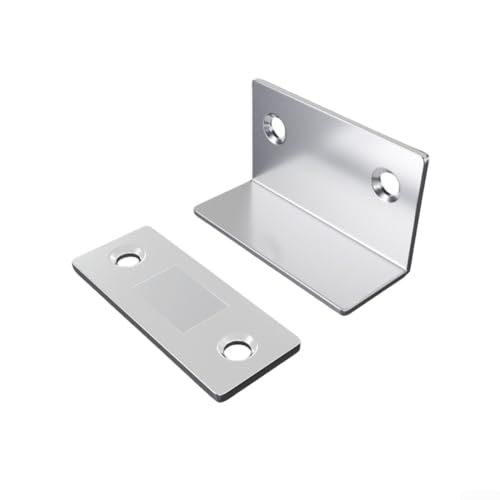 Magnetischer Türriegel mit unsichtbarem Profil für Schranktüren, Schubladen und Kleiderschränke, sicherer Magnetverschluss (Silber) von JGmotorfi