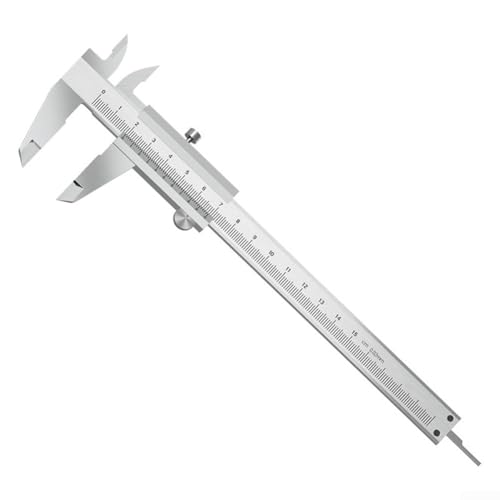 Mechanischer Messschieber aus gehärtetem Edelstahl, mit 0 02 mm Auflösung und Aufbewahrungskoffer für Schule, Schmuck und antike Anwendungen (150 mm) von JGmotorfi