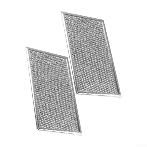 Mikrowellen-Fettfilter, kompatibel mit CVM519P2P8S1 für Hotpoint RVM5160DH8WW WB02X35491 Aluminium-Mesh-Filter zur Vermeidung von Lüfter- und Belüftungsblocka für (2 Stück) von JGmotorfi