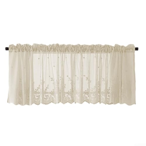 Modische kurze Spitzenvorhänge für einen gemütlichen Look in Ihrer Küche oder Ihrem Schlafzimmer (beige) von JGmotorfi