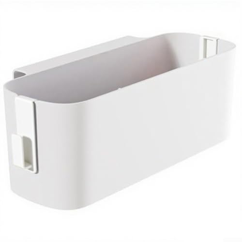 Nachttisch-Organizer mit Haken und großen Fächern für Bücher, Snacks und Elektronik, maximiert den Platz in kleinen Räumen (weiß) von JGmotorfi