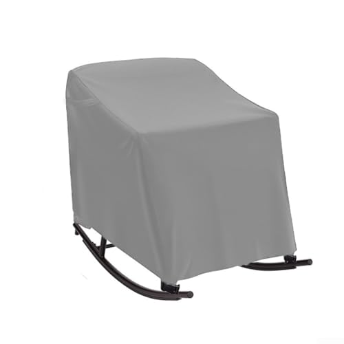 Outdoor-Schaukelstuhl-Bezug aus wasserdichtem 420D-Oxford-Gewebe, passend für Standard-Schaukelstühle und bietet Schutz vor Regen, Staub und UV-Strahlen (grau) von JGmotorfi