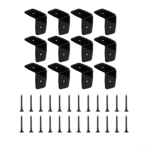 Pergola-Sparrenclips-Set, 12 Stück, mit Schrauben für Hurricane-Halterung, Verstärkung in Sparren, Pavillons, Zäunen und Laubenbau (3,8 x 5 cm) von JGmotorfi