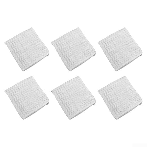 Reinigungstücher Mikrofaser Geschirrtücher für Küche und für Zuhause, Kratzer für Spültücher mit überlegener Saugfähigkeit für Öl und Schmutz, Sechs wiederverwendbare Tücher (Weiß) von JGmotorfi