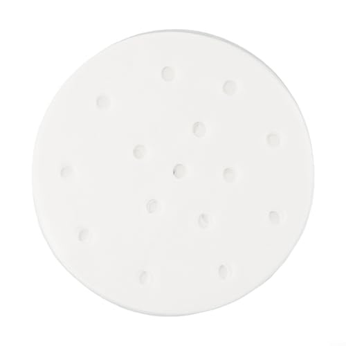 Runde perforierte Zellstoffpapier-Einlagen, 100 Stück für effizientes Frittieren und Dämpfen (10,2 cm) von JGmotorfi