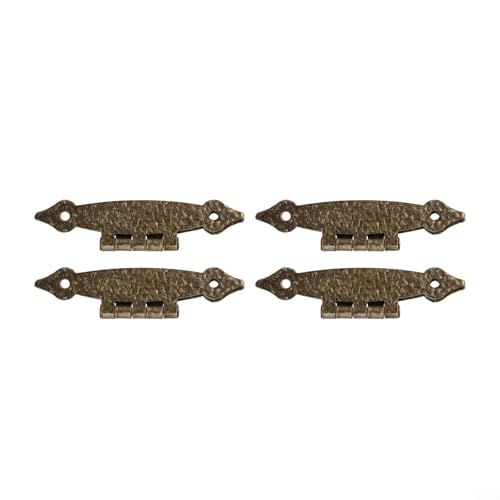 Schrankscharniere im antiken Stil, H-Form, kleine Größe mit schwarzer Eisenkonstruktion für Möbel, 4 Stück (Bronze) von JGmotorfi