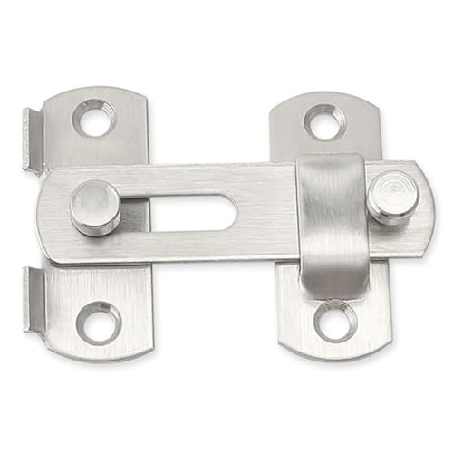 Schranktürriegel aus verdicktem Edelstahl, mit Haken- und Ösenverschluss, rostbeständige Beschichtung, geeignet für Scheunentüren, Fenster, Garagen und kleine Türen (kleiner flacher Winkel) von JGmotorfi