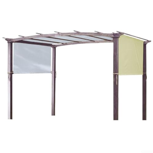 Sonnensegel geeignet für Gartenmarkise oder Weinregalabdeckung, aus wasserdichtem und UV-schützendem 190T Polyester-Material (Beige) von JGmotorfi