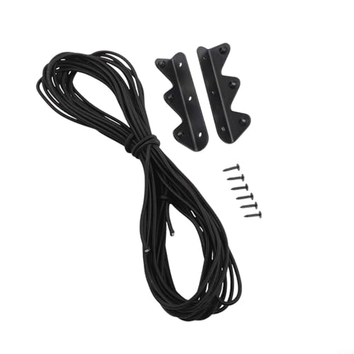 Spannseilzaun für Wohnmobile und Boot-Wandschränke, Set enthält Halterungen, Schrauben und Seil für sichere Installation von JGmotorfi