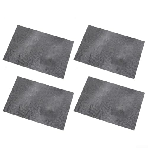 Stilvolles Set mit 4 rechteckigen PVC-Platzdeckchen und isolierendem Design für Esstische zu Hause oder im Café (B) von JGmotorfi