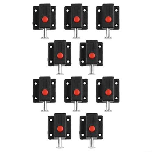 Verriegelungsbolzen für Türen und Schränke, perfekt für die Organisation zu Hause (10 Stück, schwarz), 1020 Stück von JGmotorfi
