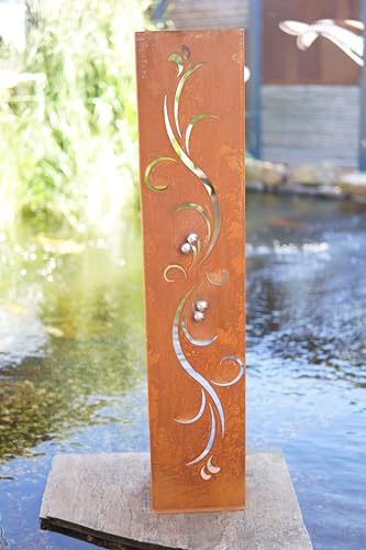 JH-Metalldesign Gartenschild Barocco Roststecker Aufsteller Stele Edelrost Rost Gartendeko von JH-Metalldesign