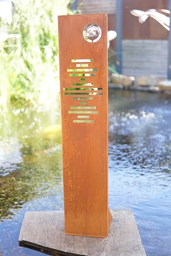 JH-Metalldesign Gartenschild Modern Roststecker Aufsteller Stele Edelrost Rost Gartendeko Edelstahl Kugel von JH-Metalldesign