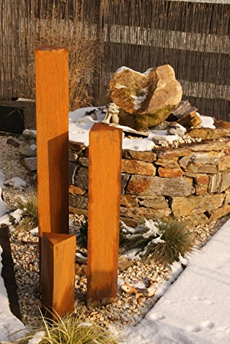 JH-Metalldesign Säulenset Edelrost Säulen Set Rost Garten Dekoration Stele von JH-Metalldesign