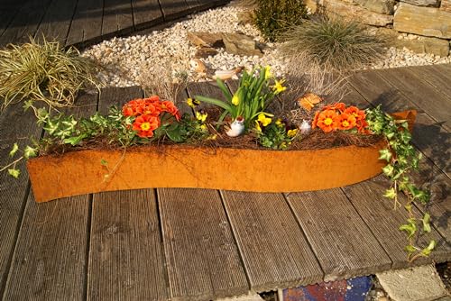 JH-Metalldesign Schale 90cm groß Edelrost Rost Pflanzschale Säule Rost von JH-Metalldesign