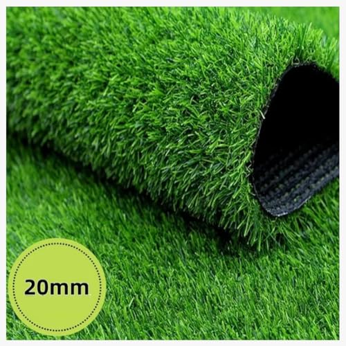 20 Mm Künstliches Gras Natürlich Und Realistisch Sieht Falsch Aus Rasen Astro Rasen 3m Breite Dauerhaft Selbstdraining System Falsch Rasenmatte Petgrow Künstlich Gras Für Haustiere(Size:3x4m) von JHAISMAO