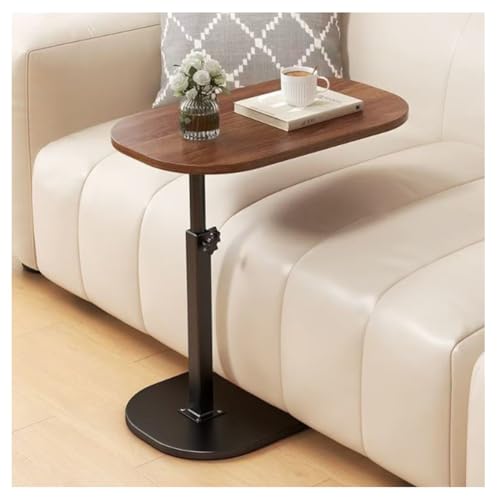 JHAISMAO Einstellbar C Geformt Seitentisch, 360 ° Drehend Modern Klein Kaffee Tisch Endtabelle, Mit Rädern, Lebendes Sofa -Tisch, Modern Klein Couchtisch Für Bett(Size:40X30X45~80cm) von JHAISMAO