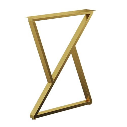 JHAISMAO Metall Tischbeine Schwerlast Industriell Rustikal Stahltisch Bankbeine Für DIY Couchtisch, Esstisch, Möbel Projekt, Gold(Size:40x80cm) von JHAISMAO