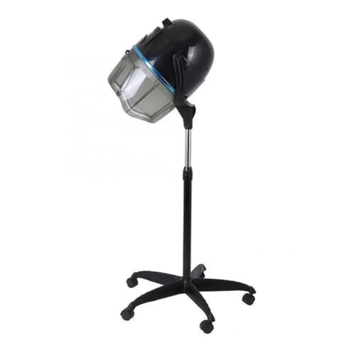 JHAISMAO Professional Mit Kapuze Bodenhaartrockner Einstellbare Motorhaube Haartrockner Aufstehen Mit Timer Und Rollräder Für Zuhause Und Salon(Color:schwarz) von JHAISMAO