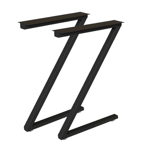JHAISMAO Tischbeine, 2 Metall Z-förmig DIY -Möbel Beine Schwerlast Industriell Mit Weit Verbreiterter Montage Platte Für Schreibtisch Esstisch Couchtisch Frühstück Bank(Size:40x62.5cm) von JHAISMAO