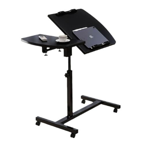 Mobiler Computertisch, höhenverstellbar, mit Laminierung, Launcher und Neigung des Büros, um 360 ° drehbares Halteplatte, ideal für Büro zu Hause (Größe: 60 x 40 x 89 cm) von JHAISMAO