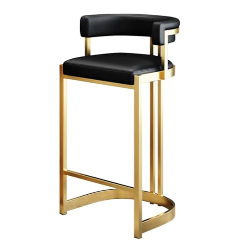 Tabourets De Bar Fausse Fourrure Tapissé Bar Du Petit-déjeuner Chaises Unité Centrale Cuir Cuisine Petit-déjeuner Chaises Hautes De Bar Avec Comptoir De Dossier Tabourets De Salle à Manger (Size:65cm) von JHAISMAO