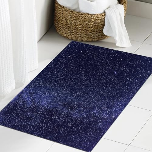 JHAOUNUK Weich Badezimmerteppich 40x60cm,Die Milchstraße mit dem Stern Caph in der Mitte und den Sternbildern Ca,rutschfest waschbar Badematte Flauschige Badteppich Saugfähig Badvorleger Duschvorleger von JHAOUNUK