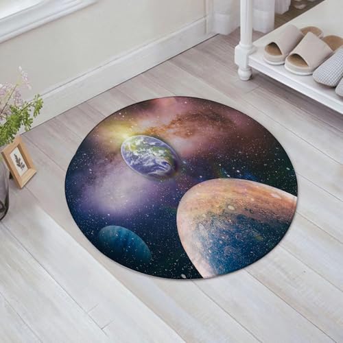 JHAOUNUK Schnell trocknende Badezimmermatte, saugfähige Bodenmatte für Zuhause, rutschfeste Gummi-Unterseite, leicht zu reinigen, Badezimmer-Duschmatte, Panoramablick auf die Erde, Sonne, Stern und JHAOUNUK Schnell trocknende Badezimmermatte, saugfähige Bodenmatte für Zuhause, rutschfeste Gummi-Unterseite, leicht zu reinigen, Badezimmer-Duschmatte, Panoramablick auf die Erde, Sonne, Stern und von JHAOUNUK