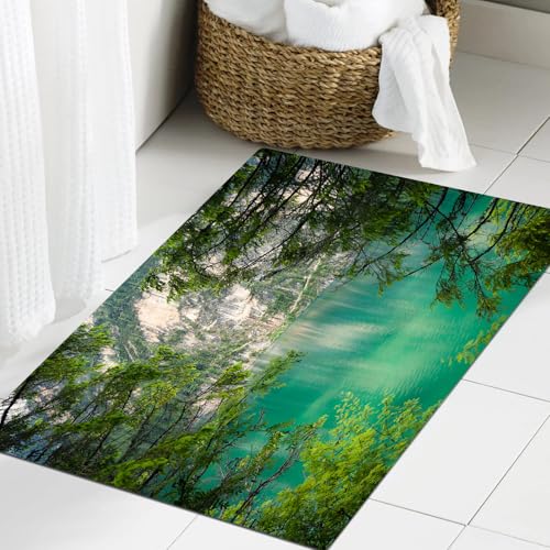 JHAOUNUK Weich Badezimmerteppich 40x60cm,Karierte Vintage Mode im englischen Landhausstil mit modernem Look in l,rutschfest waschbar Badematte Flauschige Badteppich Saugfähig Badvorleger Duschvorleger JHAOUNUK Weich Badezimmerteppich 40x60cm,Karierte Vintage Mode im englischen Landhausstil mit modernem Look in l,rutschfest waschbar Badematte Flauschige Badteppich Saugfähig Badvorleger Duschvorleger von JHAOUNUK