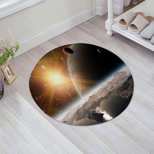 JHAOUNUK Weich Badezimmerteppich 60x60cm,Blick auf den Weltraum, die Monde und das Universum vom Kunstdruck,rutschfest waschbar Badematte Flauschige Badteppich Saugfähig Badvorleger Duschvorleger JHAOUNUK Weich Badezimmerteppich 60x60cm,Blick auf den Weltraum, die Monde und das Universum vom Kunstdruck,rutschfest waschbar Badematte Flauschige Badteppich Saugfähig Badvorleger Duschvorleger von JHAOUNUK