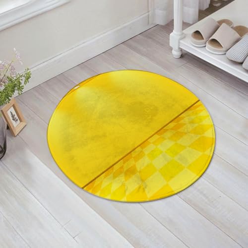 JHAOUNUK Weich Badezimmerteppich 60x60cm,Gelb beleuchteter Raum mit kariertem Boden,rutschfest waschbar Badematte Flauschige Badteppich Saugfähig Badvorleger Duschvorleger JHAOUNUK Weich Badezimmerteppich 60x60cm,Gelb beleuchteter Raum mit kariertem Boden,rutschfest waschbar Badematte Flauschige Badteppich Saugfähig Badvorleger Duschvorleger von JHAOUNUK