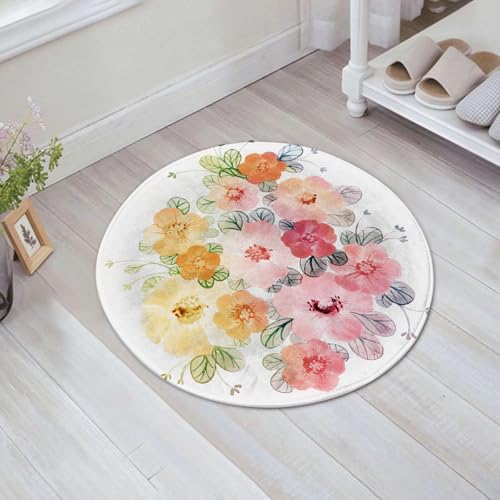 JHAOUNUK Weich Badezimmerteppich 60x60cm,Sommerlicher Wildblumenstrauß. Grußkarte mit handgefertigtem Kunstdruck,rutschfest waschbar Badematte Flauschige Badteppich Saugfähig Badvorleger Duschvorleger JHAOUNUK Weich Badezimmerteppich 60x60cm,Sommerlicher Wildblumenstrauß. Grußkarte mit handgefertigtem Kunstdruck,rutschfest waschbar Badematte Flauschige Badteppich Saugfähig Badvorleger Duschvorleger von JHAOUNUK