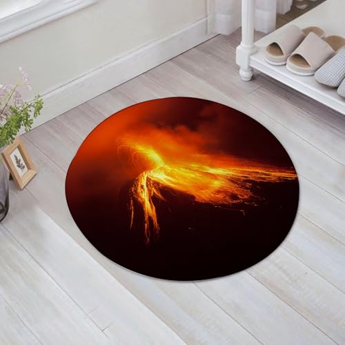 JHAOUNUK Weich Badezimmerteppich 60x60cm,Vulcano, Vulkan Tungurahua in Ecuador explodiert in der Nacht Natur und,rutschfest waschbar Badematte Flauschige Badteppich Saugfähig Badvorleger Duschvorleger JHAOUNUK Weich Badezimmerteppich 60x60cm,Vulcano, Vulkan Tungurahua in Ecuador explodiert in der Nacht Natur und,rutschfest waschbar Badematte Flauschige Badteppich Saugfähig Badvorleger Duschvorleger von JHAOUNUK