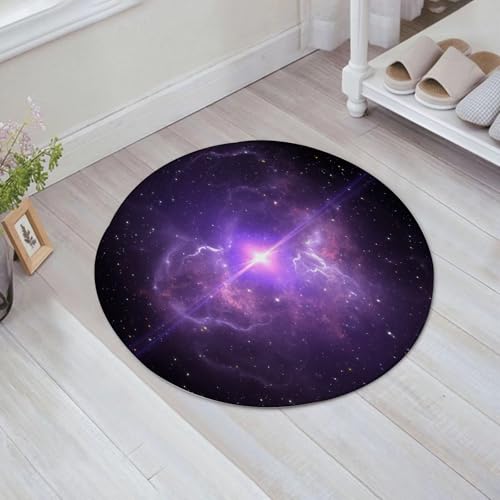 JHAOUNUK Weich Badezimmerteppich 60x60cm,Weltraumnebel mit Supernova,rutschfest waschbar Badematte Flauschige Badteppich Saugfähig Badvorleger Duschvorleger von JHAOUNUK