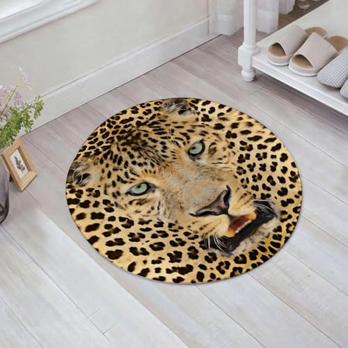 JHAOUNUK Weich Badezimmerteppich 60x60cm,Wildlife Wild Tiger Leopard Print Bild der Kunst,rutschfest waschbar Badematte Flauschige Badteppich Saugfähig Badvorleger Duschvorleger JHAOUNUK Weich Badezimmerteppich 60x60cm,Wildlife Wild Tiger Leopard Print Bild der Kunst,rutschfest waschbar Badematte Flauschige Badteppich Saugfähig Badvorleger Duschvorleger von JHAOUNUK