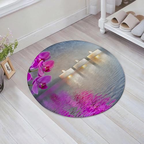 JHAOUNUK Weich Badezimmerteppich 60x60cm,Zen, japanische Kerze, entspannende Umgebung, Kirschblüten, asiatische,rutschfest waschbar Badematte Flauschige Badteppich Saugfähig Badvorleger Duschvorleger JHAOUNUK Weich Badezimmerteppich 60x60cm,Zen, japanische Kerze, entspannende Umgebung, Kirschblüten, asiatische,rutschfest waschbar Badematte Flauschige Badteppich Saugfähig Badvorleger Duschvorleger von JHAOUNUK