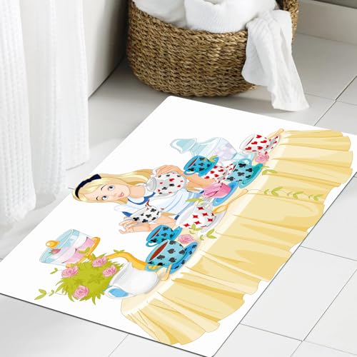 JHAOUNUK Weich Badezimmerteppich 60x90cm, gießt eine Tasse Tee aus dem Wasserkocher,rutschfest waschbar Badematte Flauschige Badteppich Saugfähig Badvorleger Duschvorleger von JHAOUNUK
