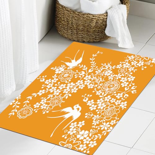 JHAOUNUK Weich Badezimmerteppich 60x90cm,Abstraktes florales NAHTLOSES Muster 9,rutschfest waschbar Badematte Flauschige Badteppich Saugfähig Badvorleger Duschvorleger JHAOUNUK Weich Badezimmerteppich 60x90cm,Abstraktes florales NAHTLOSES Muster 9,rutschfest waschbar Badematte Flauschige Badteppich Saugfähig Badvorleger Duschvorleger von JHAOUNUK