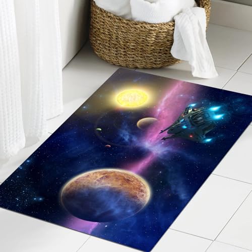 JHAOUNUK Weich Badezimmerteppich 60x90cm,Desert Planet-Ansatz,rutschfest waschbar Badematte Flauschige Badteppich Saugfähig Badvorleger Duschvorleger JHAOUNUK Weich Badezimmerteppich 60x90cm,Desert Planet-Ansatz,rutschfest waschbar Badematte Flauschige Badteppich Saugfähig Badvorleger Duschvorleger von JHAOUNUK