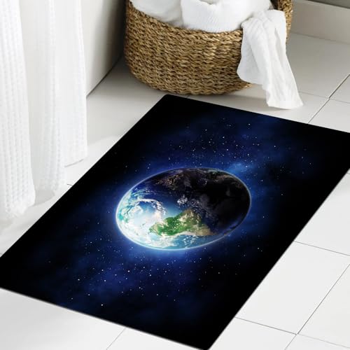 JHAOUNUK Weich Badezimmerteppich 60x90cm,Erde und Galaxie. Elemente dieses Bildes wurden von der NASA bereitgest,rutschfest waschbar Badematte Flauschige Badteppich Saugfähig Badvorleger Duschvorleger JHAOUNUK Weich Badezimmerteppich 60x90cm,Erde und Galaxie. Elemente dieses Bildes wurden von der NASA bereitgest,rutschfest waschbar Badematte Flauschige Badteppich Saugfähig Badvorleger Duschvorleger von JHAOUNUK