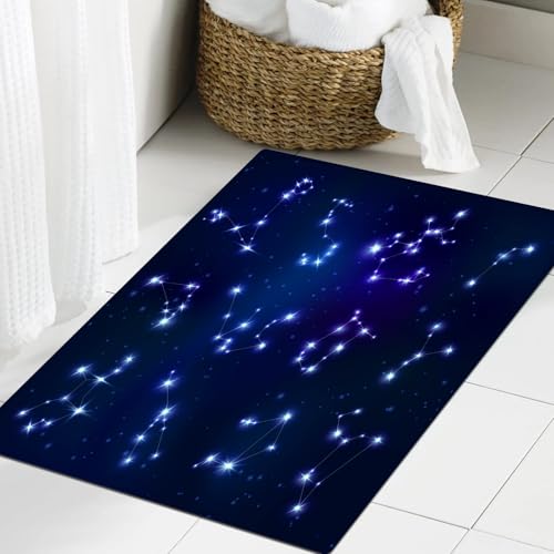 JHAOUNUK Weich Badezimmerteppich 60x90cm,Floral, abstrakte Quadrate mit Blumen Frühling Sommer Blüten Natur Revi,rutschfest waschbar Badematte Flauschige Badteppich Saugfähig Badvorleger Duschvorleger von JHAOUNUK