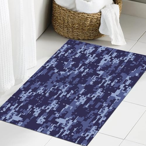 JHAOUNUK Weich Badezimmerteppich 60x90cm,Illustration eines modernen Camouflage-Musters in digitalen Pixeln,rutschfest waschbar Badematte Flauschige Badteppich Saugfähig Badvorleger Duschvorleger JHAOUNUK Weich Badezimmerteppich 60x90cm,Illustration eines modernen Camouflage-Musters in digitalen Pixeln,rutschfest waschbar Badematte Flauschige Badteppich Saugfähig Badvorleger Duschvorleger von JHAOUNUK