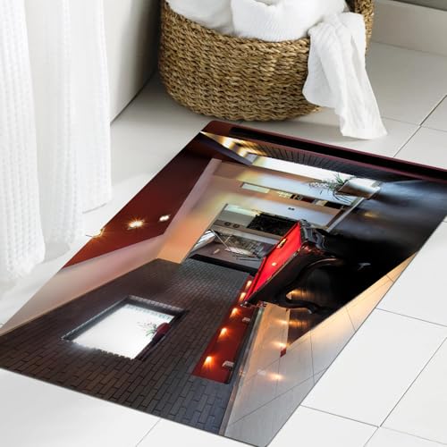 JHAOUNUK Weich Badezimmerteppich 60x90cm,Modernes Dekor, Haus mit Billardtisch AF Pool Game,rutschfest waschbar Badematte Flauschige Badteppich Saugfähig Badvorleger Duschvorleger JHAOUNUK Weich Badezimmerteppich 60x90cm,Modernes Dekor, Haus mit Billardtisch AF Pool Game,rutschfest waschbar Badematte Flauschige Badteppich Saugfähig Badvorleger Duschvorleger von JHAOUNUK