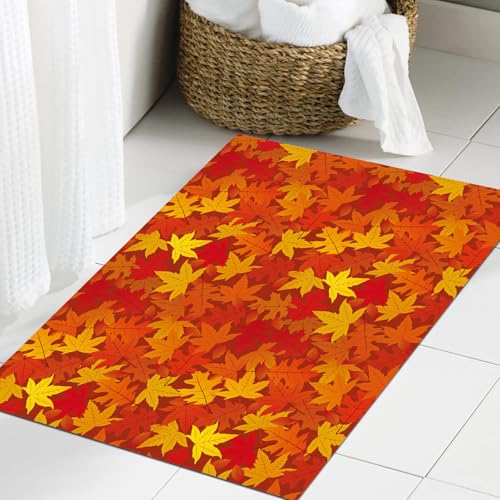 JHAOUNUK Weich Badezimmerteppich 60x90cm,Modisches Muster aus kleinen Blättern. Laubwechselnder nahtloser Hinter,rutschfest waschbar Badematte Flauschige Badteppich Saugfähig Badvorleger Duschvorleger JHAOUNUK Weich Badezimmerteppich 60x90cm,Modisches Muster aus kleinen Blättern. Laubwechselnder nahtloser Hinter,rutschfest waschbar Badematte Flauschige Badteppich Saugfähig Badvorleger Duschvorleger von JHAOUNUK