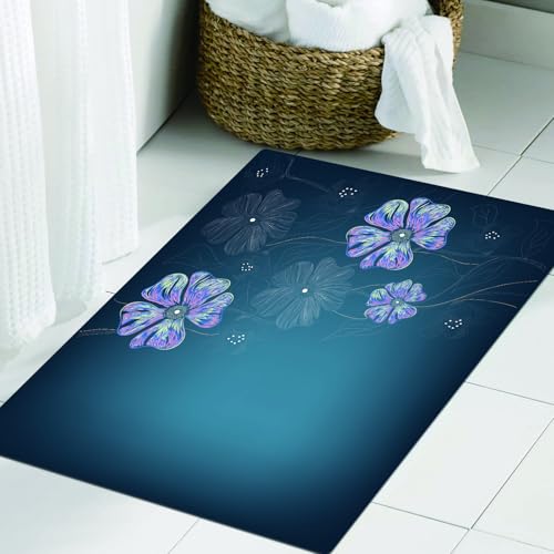 JHAOUNUK Weich Badezimmerteppich 60x90cm,Ocean King Size, Sealife, nautischer Anker, Fisch und Haken, Sealife, t,rutschfest waschbar Badematte Flauschige Badteppich Saugfähig Badvorleger Duschvorleger JHAOUNUK Weich Badezimmerteppich 60x90cm,Ocean King Size, Sealife, nautischer Anker, Fisch und Haken, Sealife, t,rutschfest waschbar Badematte Flauschige Badteppich Saugfähig Badvorleger Duschvorleger von JHAOUNUK