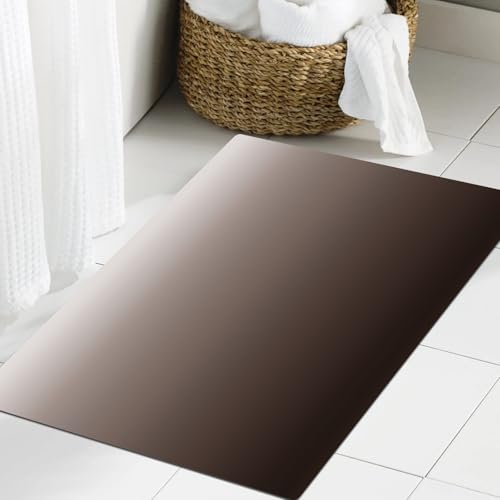JHAOUNUK Weich Badezimmerteppich 60x90cm,Ombre, Schokolade und Creme Inspiriert von Ombre Design Modern Ations d,rutschfest waschbar Badematte Flauschige Badteppich Saugfähig Badvorleger Duschvorleger von JHAOUNUK