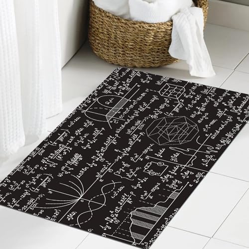 JHAOUNUK Weich Badezimmerteppich 60x90cm,Physikalisches Vektor-Nahtloses Muster mit Formeln, Diagrammen und Glei,rutschfest waschbar Badematte Flauschige Badteppich Saugfähig Badvorleger Duschvorleger JHAOUNUK Weich Badezimmerteppich 60x90cm,Physikalisches Vektor-Nahtloses Muster mit Formeln, Diagrammen und Glei,rutschfest waschbar Badematte Flauschige Badteppich Saugfähig Badvorleger Duschvorleger von JHAOUNUK