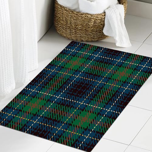 JHAOUNUK Weich Badezimmerteppich 60x90cm,Tartan nahtloser Musterhintergrund. Rot-blau-schwarz-grün karierte Flan,rutschfest waschbar Badematte Flauschige Badteppich Saugfähig Badvorleger Duschvorleger JHAOUNUK Weich Badezimmerteppich 60x90cm,Tartan nahtloser Musterhintergrund. Rot-blau-schwarz-grün karierte Flan,rutschfest waschbar Badematte Flauschige Badteppich Saugfähig Badvorleger Duschvorleger von JHAOUNUK