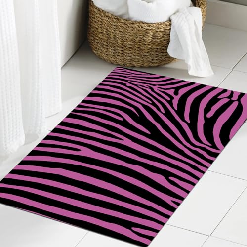 JHAOUNUK Weich Badezimmerteppich 60x90cm,Vektor-Tierdruck. Zebra-Ornament. Nahtloses Muster,rutschfest waschbar Badematte Flauschige Badteppich Saugfähig Badvorleger Duschvorleger JHAOUNUK Weich Badezimmerteppich 60x90cm,Vektor-Tierdruck. Zebra-Ornament. Nahtloses Muster,rutschfest waschbar Badematte Flauschige Badteppich Saugfähig Badvorleger Duschvorleger von JHAOUNUK