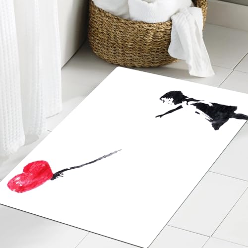 JHAOUNUK Weich Badezimmerteppich 60x90cm,Verängstigtes kleines Mädchen Steht auf weißem Hintergrund und streckt,rutschfest waschbar Badematte Flauschige Badteppich Saugfähig Badvorleger Duschvorleger JHAOUNUK Weich Badezimmerteppich 60x90cm,Verängstigtes kleines Mädchen Steht auf weißem Hintergrund und streckt,rutschfest waschbar Badematte Flauschige Badteppich Saugfähig Badvorleger Duschvorleger von JHAOUNUK